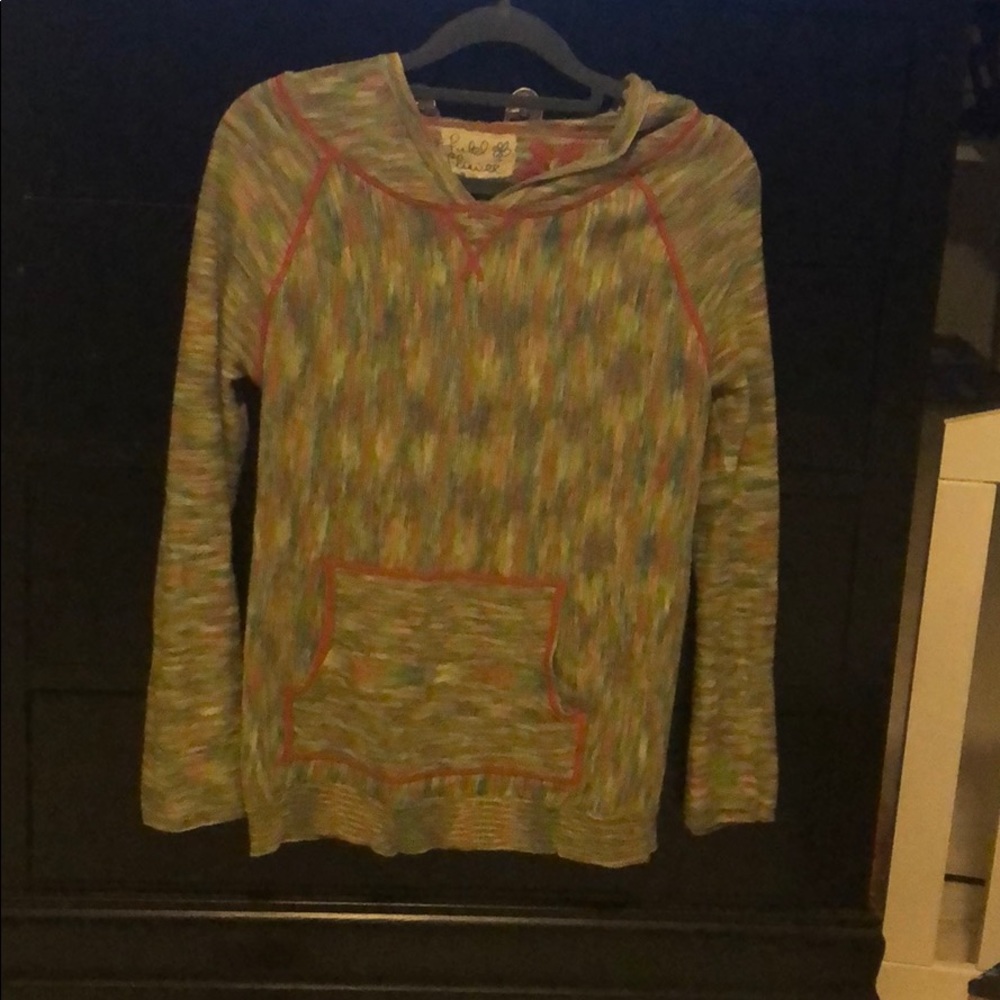 Anthropologie Field of Flowers lightweight hoodie.